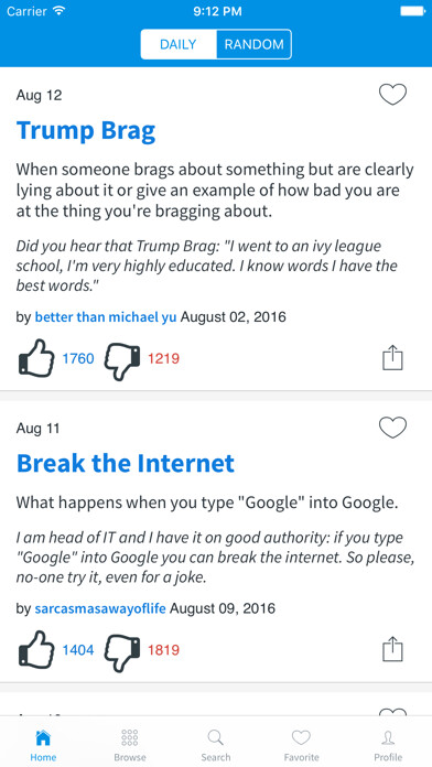 Emulate iPhone app UrbanDict - for Urban Dictionary website using MyAndroid Emulate iPhone app UrbanDict - for Urban Dictionary website using MyAndroid