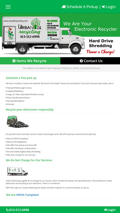 Emulate iPhone app Urban E Recycling using MyAndroid