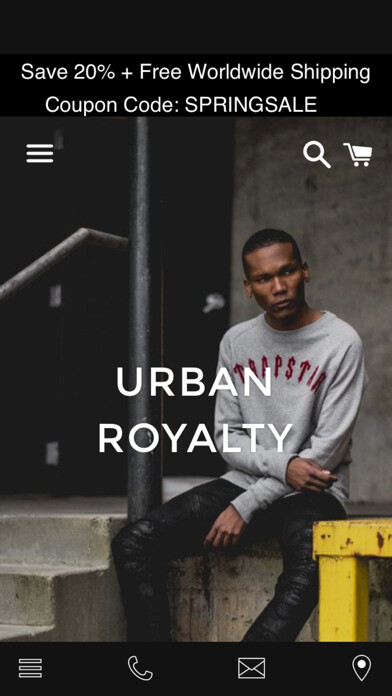 Emulate iPhone app Urban Royalty Clothing using MyAndroid Emulate iPhone app Urban Royalty Clothing using MyAndroid
