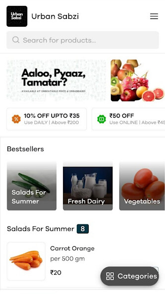 Run android online APK Urban Sabzi - Farm Fresh from MyAndroid or emulate Urban Sabzi - Farm Fresh using MyAndroid