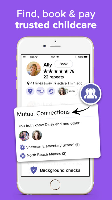 Emulate iPhone app UrbanSitter: Local Caregiver using MyAndroid