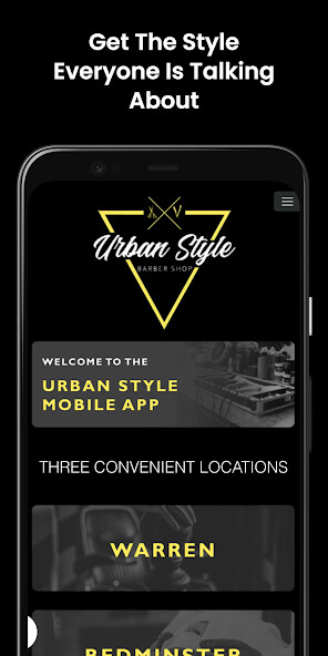 Emulate iPhone app Urban Style Barber Shop using MyAndroid