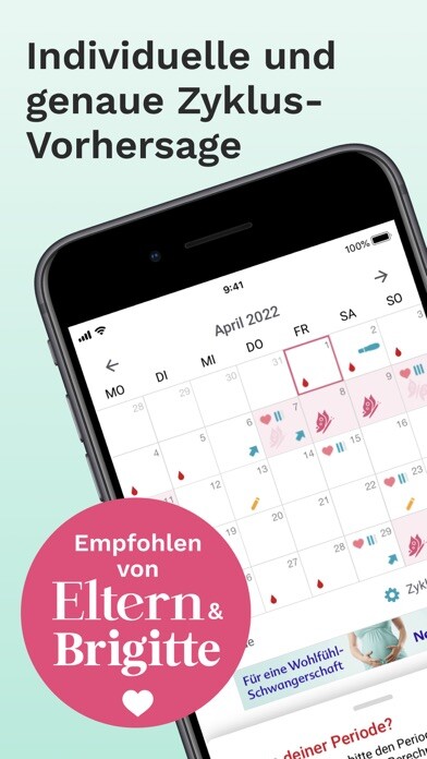 Emulate iPhone app urbia Eisprungkalender using MyAndroid