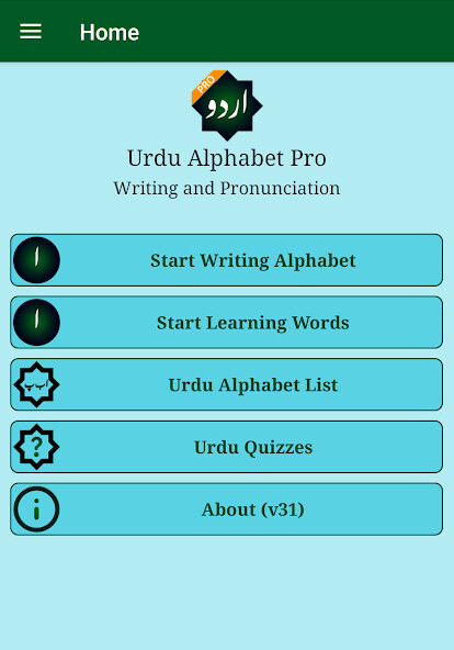 Run android online APK Urdu Alphabet Pro from MyAndroid or emulate Urdu Alphabet Pro using MyAndroid