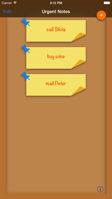 Emulate iPhone app Urgent Notes using MyAndroid