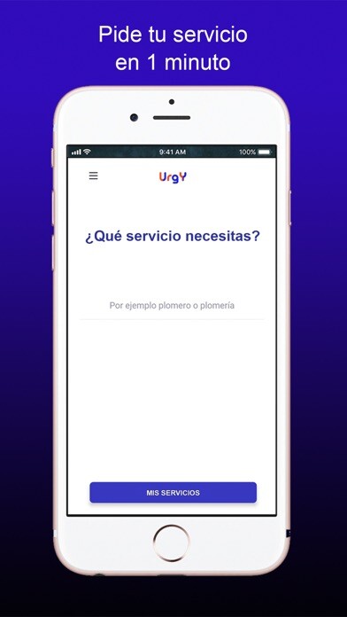 Emulate iPhone app URGY Multiservicios using MyAndroid