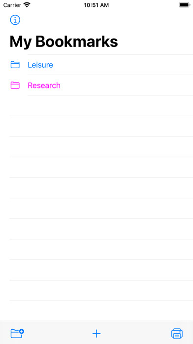 Emulate iPhone app URL Manager Pro using MyAndroid