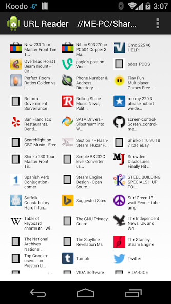 Run android online APK URL Reader from MyAndroid or emulate URL Reader using MyAndroid