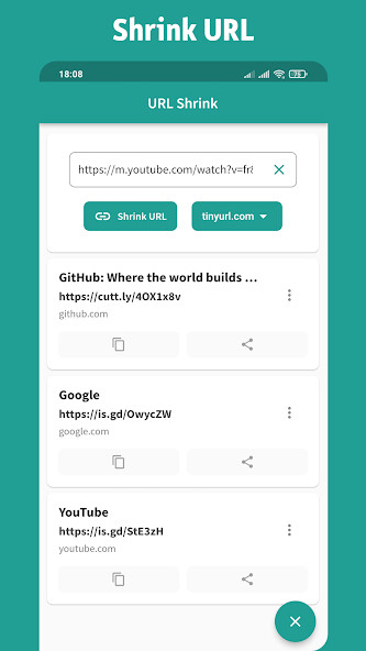 Run android online APK URL Shrink: URL Shortener from MyAndroid or emulate URL Shrink: URL Shortener using MyAndroid