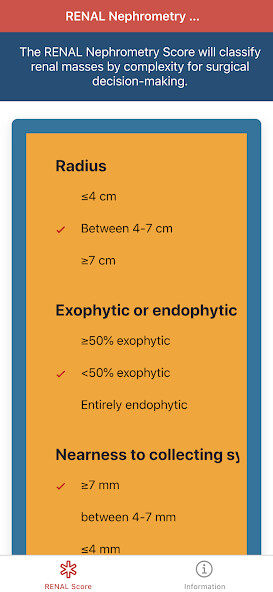 Run android online APK Urology RENAL Nephrometry Score - Kidney Cancer from MyAndroid or emulate Urology RENAL Nephrometry Score - Kidney Cancer using MyAndroid