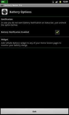 Emulate Android APK URSafe Battery Meter