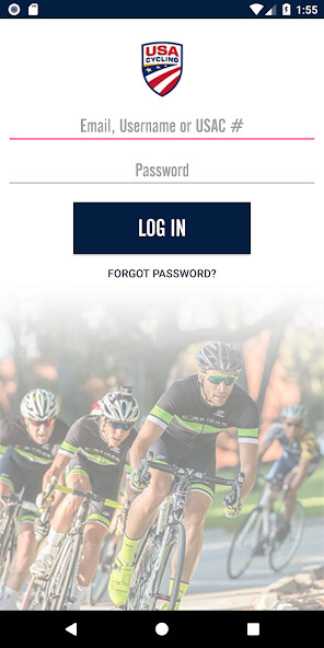 Emulate iPhone app USA Cycling using MyAndroid