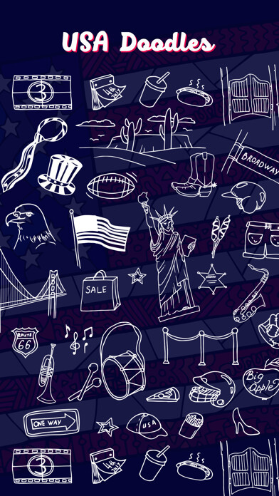 Emulate iPhone app USA Doodles Stickers!! using MyAndroid Emulate iPhone app USA Doodles Stickers!! using MyAndroid