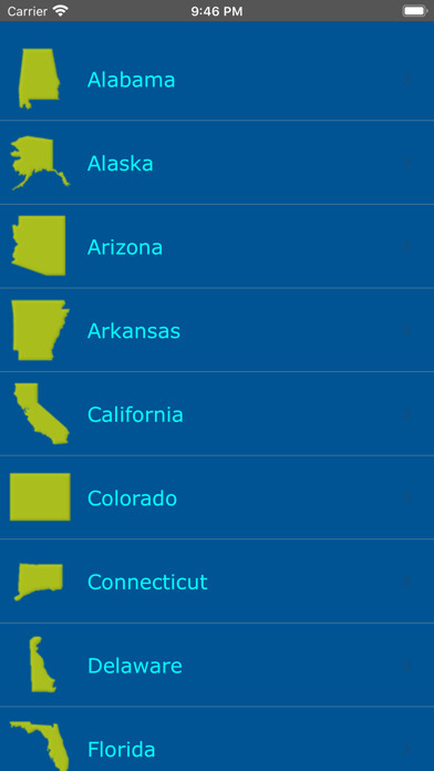 Emulate iPhone app USA Fishing Lakes - The Top using MyAndroid