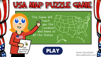 Emulate iPhone app USA MAP 50 States Puzzle Game using MyAndroid Emulate iPhone app USA MAP 50 States Puzzle Game using MyAndroid