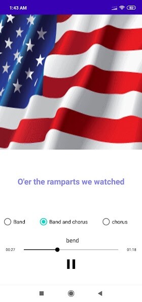 Run android online APK USA National Anthem (Subtitle) from MyAndroid or emulate USA National Anthem (Subtitle) using MyAndroid
