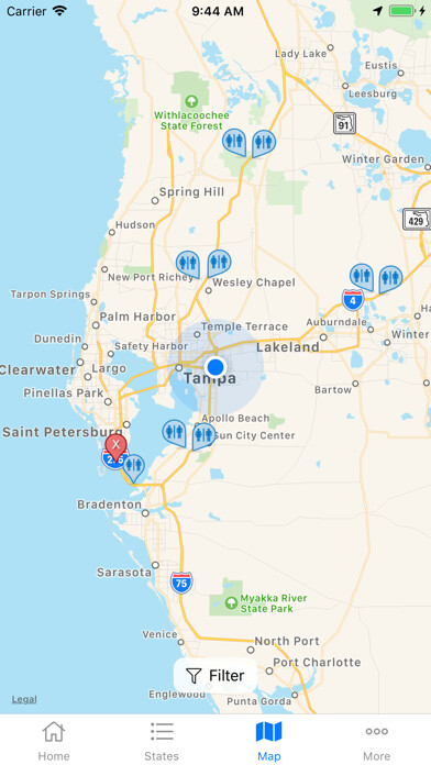 Emulate iPhone app USA Rest Stops using MyAndroid Emulate iPhone app USA Rest Stops using MyAndroid