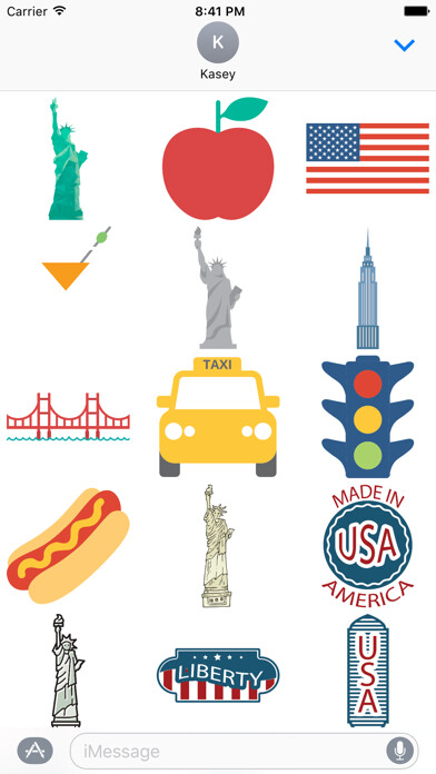 Emulate iPhone app USA Sticker Pack using MyAndroid Emulate iPhone app USA Sticker Pack using MyAndroid