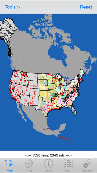 Emulate iPhone app USAtlas Geology using MyAndroid