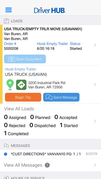 Emulate iPhone app USA Truck Driver Hub using MyAndroid