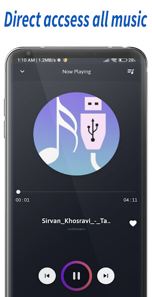 Emulate USB music Audio Player from MyAndroid or run USB music Audio Player using MyAndroid