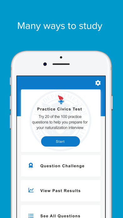 Emulate iPhone app USCIS: Civics Test Study Tools using MyAndroid Emulate iPhone app USCIS: Civics Test Study Tools using MyAndroid