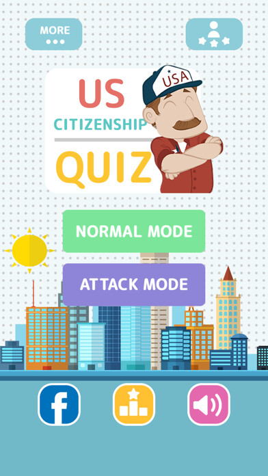 Emulate iPhone app US Citizenship Quiz - Game using MyAndroid Emulate iPhone app US Citizenship Quiz - Game using MyAndroid