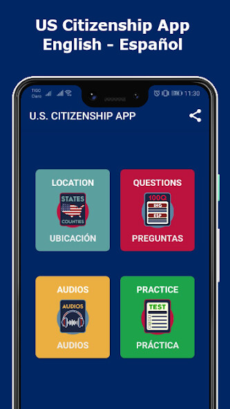 Run android online APK US Citizenship Test 2022 Pro from MyAndroid or emulate US Citizenship Test 2022 Pro using MyAndroid