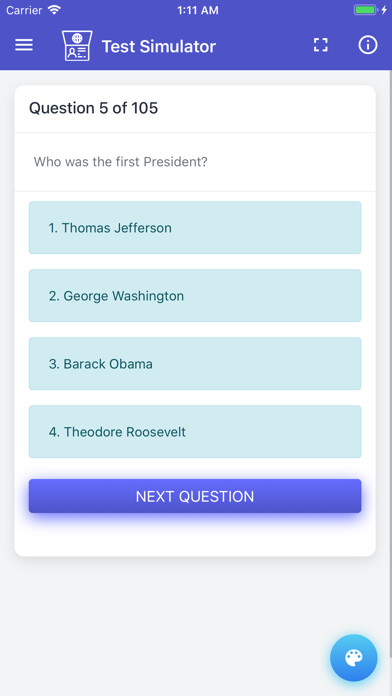 Emulate iPhone app U.S. Citizenship Test Prep using MyAndroid Emulate iPhone app U.S. Citizenship Test Prep using MyAndroid