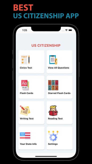 Emulate iPhone app US Citizenship Test with Audio using MyAndroid Emulate iPhone app US Citizenship Test with Audio using MyAndroid