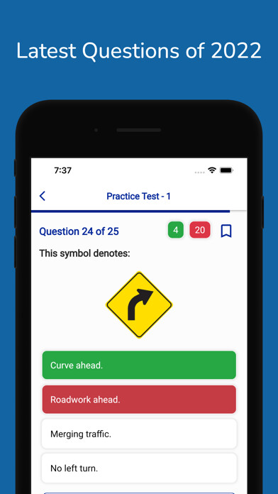 Emulate iPhone app US DMV Permit Practice 2022 using MyAndroid