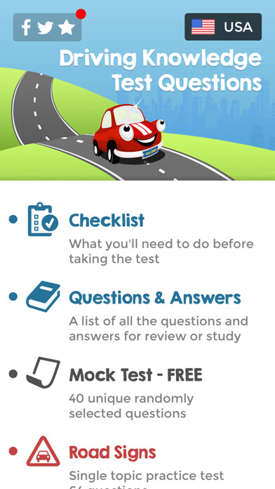 Emulate iPhone app US Driving Knowledge Test using MyAndroid Emulate iPhone app US Driving Knowledge Test using MyAndroid