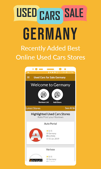 Run android online APK Used Cars in Germany from MyAndroid or emulate Used Cars in Germany using MyAndroid