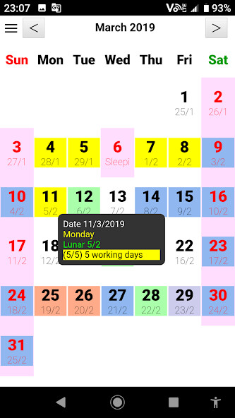 Emulate iPhone app User Calendar using MyAndroid