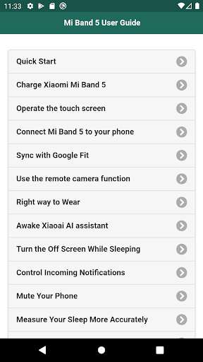 Run android online APK User Guide for Mi Band 5 from MyAndroid or emulate User Guide for Mi Band 5 using MyAndroid