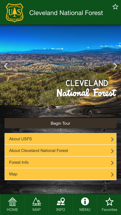 Emulate iPhone app USFS:Cleveland National Forest using MyAndroid Emulate iPhone app USFS:Cleveland National Forest using MyAndroid