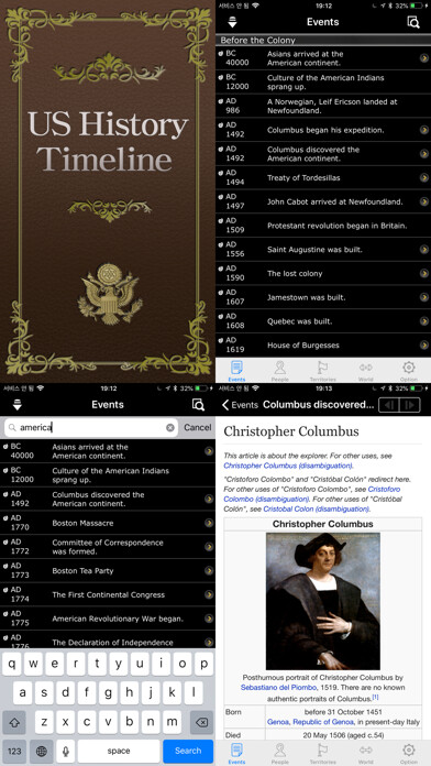 Emulate iPhone app US History Timeline using MyAndroid Emulate iPhone app US History Timeline using MyAndroid