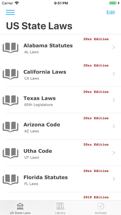 Emulate iPhone app US Laws, State Law Library using MyAndroid Emulate iPhone app US Laws, State Law Library using MyAndroid