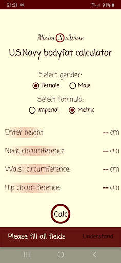 Run android online APK USNavy Body Fat Calculator from MyAndroid or emulate USNavy Body Fat Calculator using MyAndroid Run android online APK USNavy Body Fat Calculator from MyAndroid or emulate USNavy Body Fat Calculator using MyAndroid