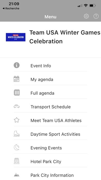 Emulate iPhone app USOPC Events using MyAndroid