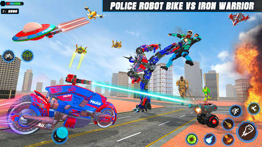 Run android online APK Us Police Bike Transform Robot Game from MyAndroid or emulate Us Police Bike Transform Robot Game using MyAndroid