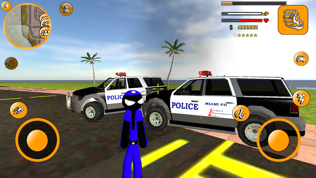 Run android online APK US Police Stickman Rope Hero from MyAndroid or emulate US Police Stickman Rope Hero using MyAndroid
