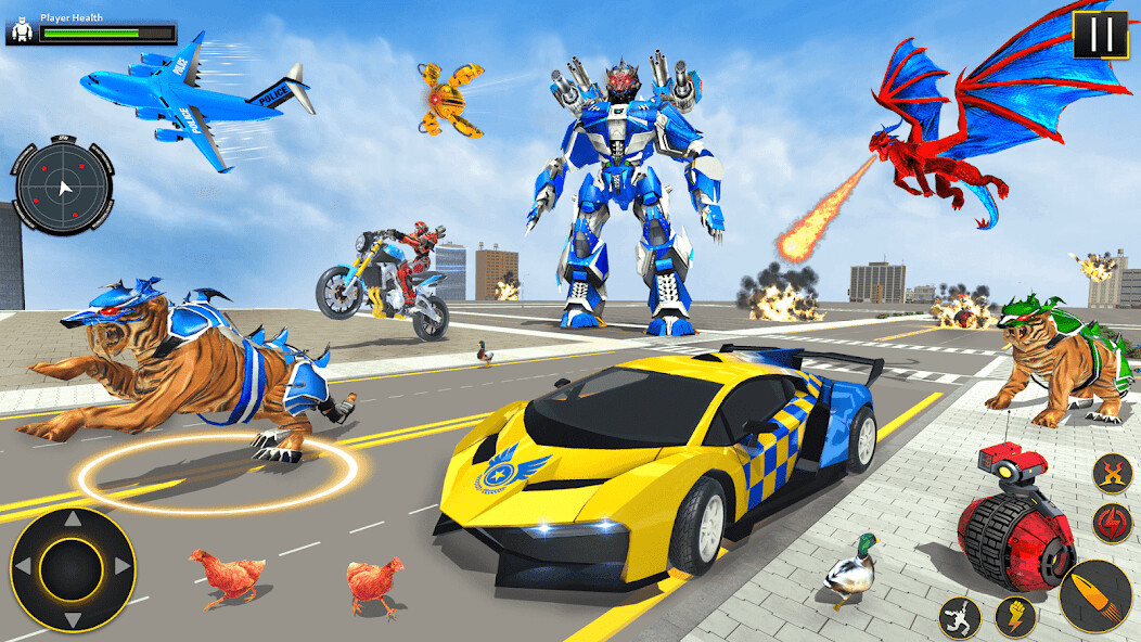 Run android online APK US Police Tiger Robot Car Game from MyAndroid or emulate US Police Tiger Robot Car Game using MyAndroid