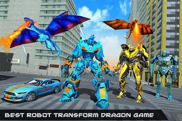 Emulate Android APK US Police Transform Robot Car Flying Fire Dragon