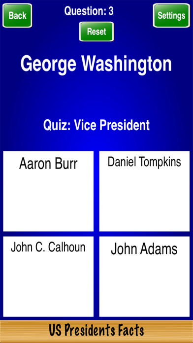 Emulate iPhone app US Presidents Facts using MyAndroid