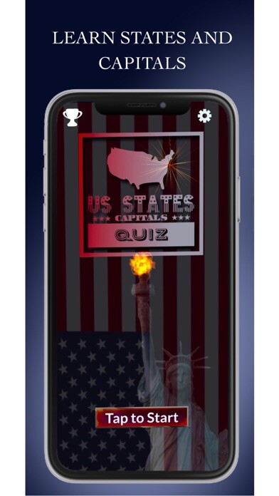 Emulate iPhone app USStatesQuiz - Capitals Quiz using MyAndroid Emulate iPhone app USStatesQuiz - Capitals Quiz using MyAndroid