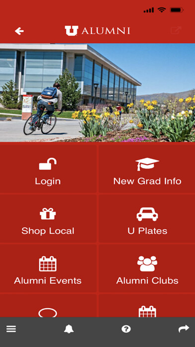 Emulate iPhone app Utah Alumni using MyAndroid