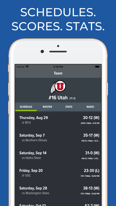 Emulate iPhone app Utah Football Schedules using MyAndroid Emulate iPhone app Utah Football Schedules using MyAndroid