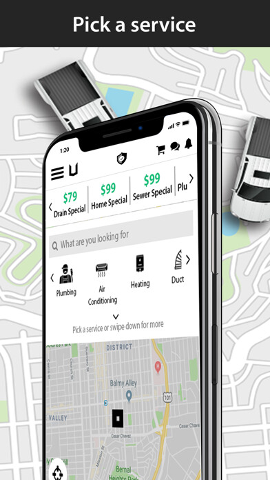 Emulate iPhone app UTZO:Hire Only Vetted Pros using MyAndroid