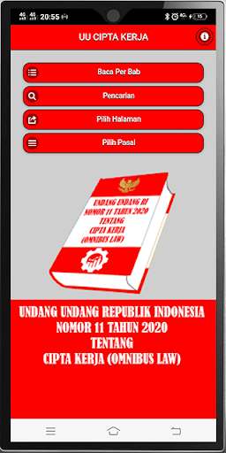 Run android online APK UU Cipta Kerja - Omnibus Law (Disahkan) from MyAndroid or emulate UU Cipta Kerja - Omnibus Law (Disahkan) using MyAndroid